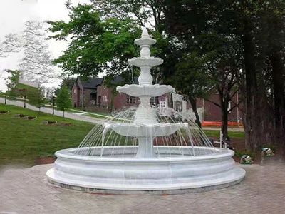 園林藝術之魂 黃銹石噴泉花缽點亮小區廣場戶外空間